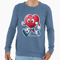 Heart Playing Soccer Funny Sweatshirt - Streetwear Style for Adults - T-Shirt, Sweatshirt, Hoodie