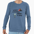 Saturday Is Football Sunday Is Jesus Sweatshirt - Novelty Apparel Unisex - T-Shirt, Sweatshirt, Hoodie