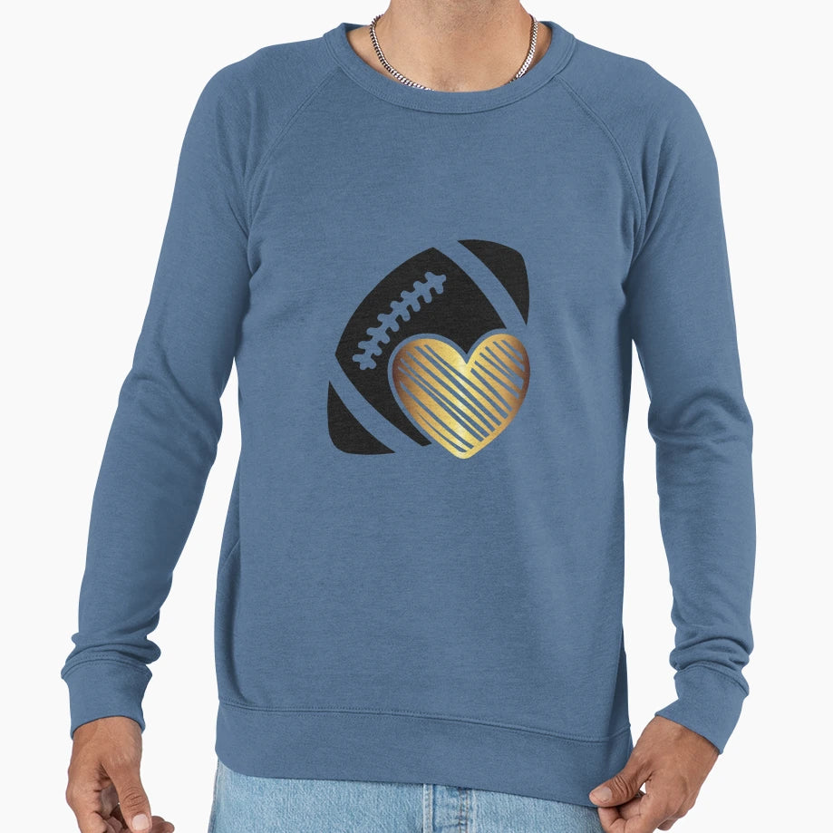 Love Football Sweatshirt - Casual Everyday Wear Men Women - T-Shirt, Sweatshirt, Hoodie