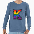 Varsity Gay Pride Letter K Sweatshirt - Minimalist Print for Adults - T-Shirt, Sweatshirt, Hoodie