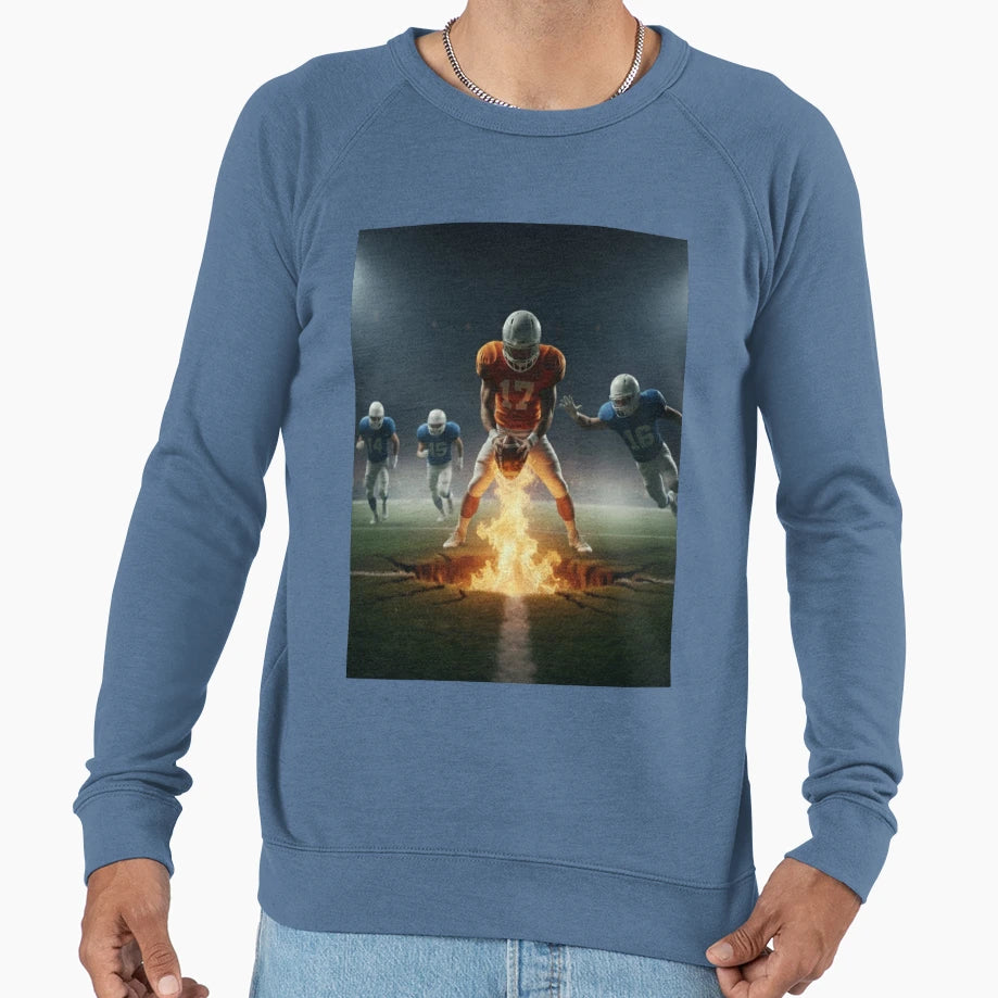 Iphone 17 Case Flaming Football Sweatshirt - Unique Graphic Unisex - T-Shirt, Sweatshirt, Hoodie