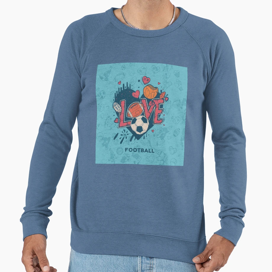 Love Football Sweatshirt - Fun Novelty Design Men Women - T-Shirt, Sweatshirt, Hoodie