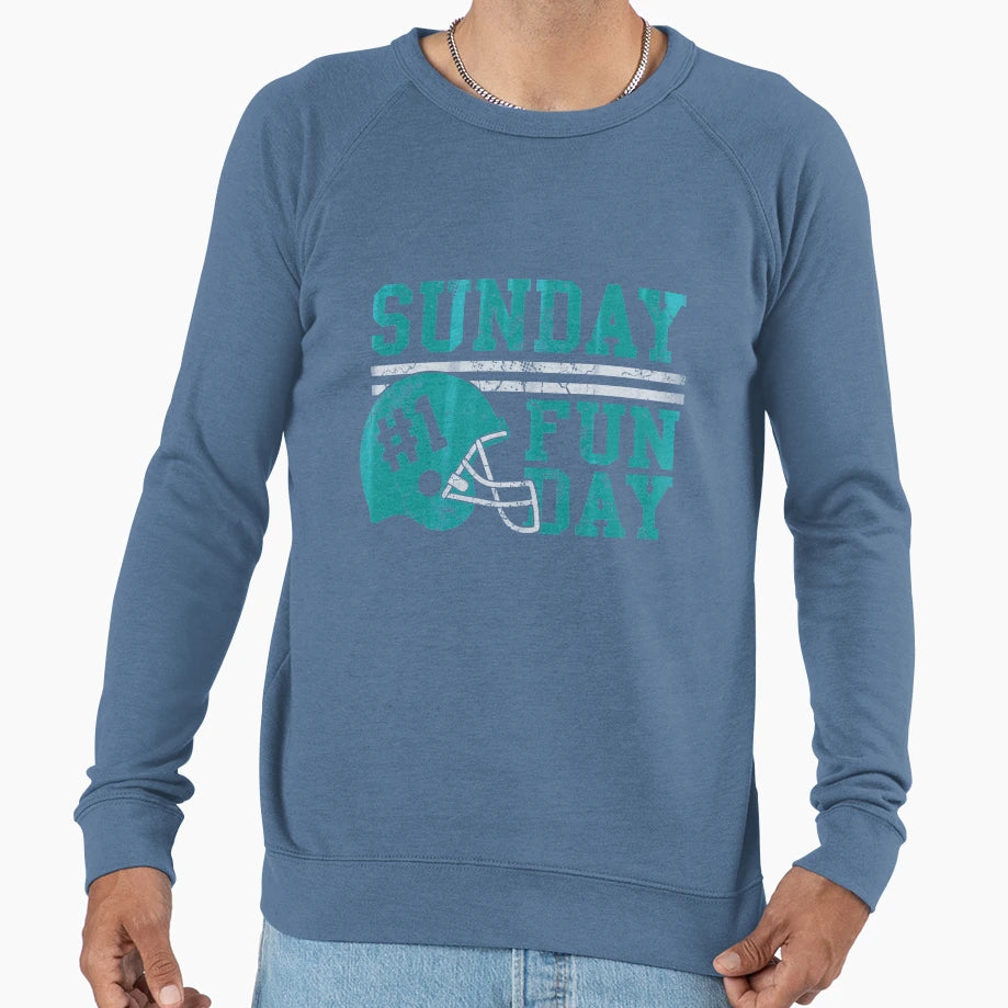Sunday Funday Football Helmet Sweatshirt - Fun Novelty Design for Adults - T-Shirt, Sweatshirt, Hoodie