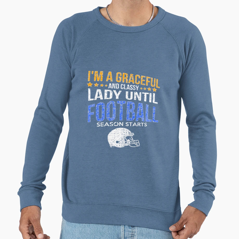 Football Fun Motif Sweatshirt - Minimalist Print Men Women - T-Shirt, Sweatshirt, Hoodie