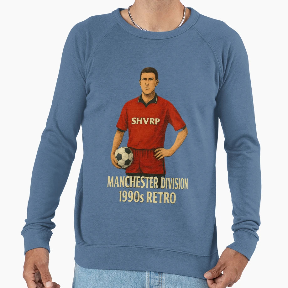 Manchester Division 1990S Kit Sweatshirt - Casual Everyday Wear for Adults - T-Shirt, Sweatshirt, Hoodie