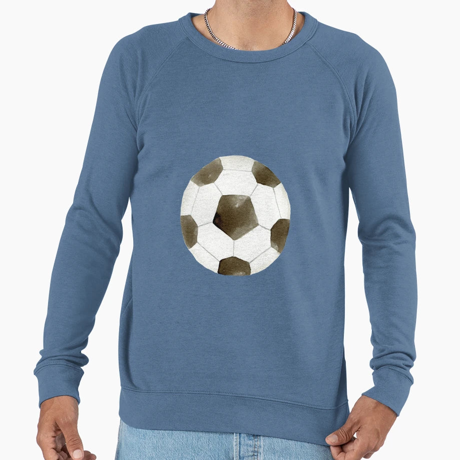 Watercolor Soccer Ball Sweatshirt - Aesthetic Graphic for Adults - T-Shirt, Sweatshirt, Hoodie