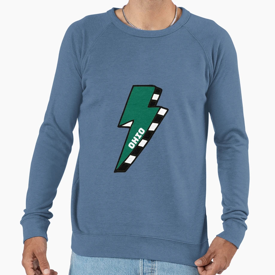 Ohio University Lightning Bolt Sweatshirt - Casual Everyday Wear for Adults - T-Shirt, Sweatshirt, Hoodie