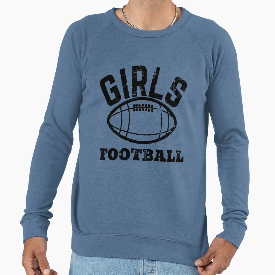 Football Soccer Womens Football Grunge Sweatshirt - Trendy Graphic Unisex - T-Shirt, Sweatshirt, Hoodie