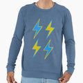 Blue And Yellow Lightning Pack Sweatshirt - Aesthetic Graphic for Adults - T-Shirt, Sweatshirt, Hoodie