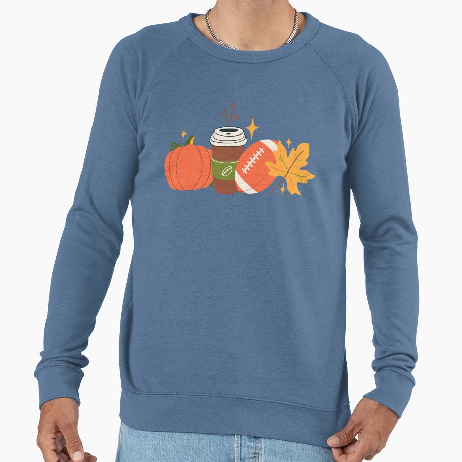 Fall And Football Sweatshirt - Casual Everyday Wear Men Women - T-Shirt, Sweatshirt, Hoodie
