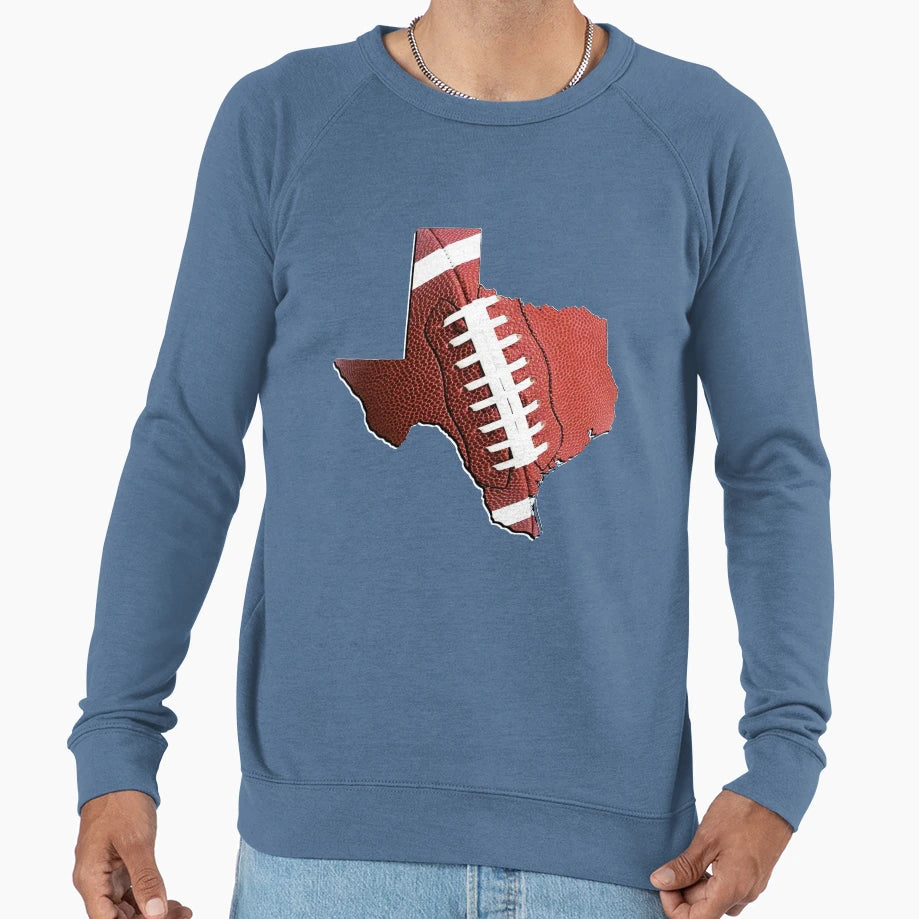 Texas Usa Map Real Football Sweatshirt - Graphic Print for Adults - T-Shirt, Sweatshirt, Hoodie