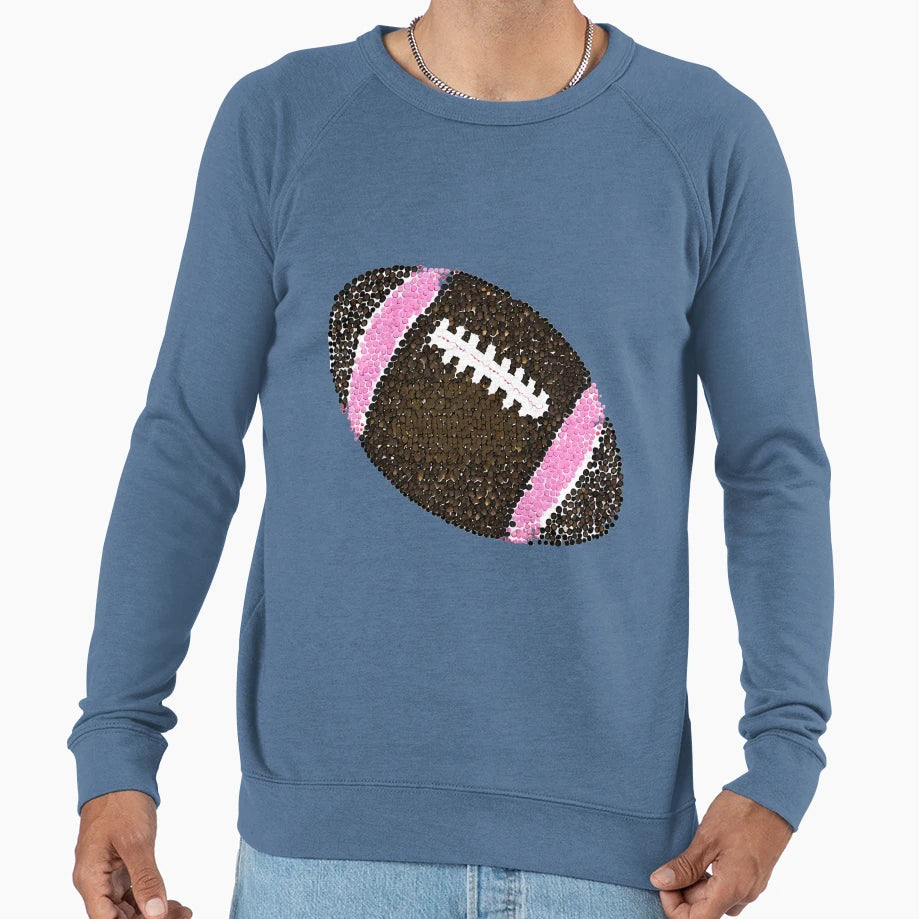 Colorful American Football Made Sweatshirt - Fun Novelty Design for Adults - T-Shirt, Sweatshirt, Hoodie