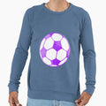 Purple Soccer Ball Sweatshirt - Streetwear Style Unisex - T-Shirt, Sweatshirt, Hoodie