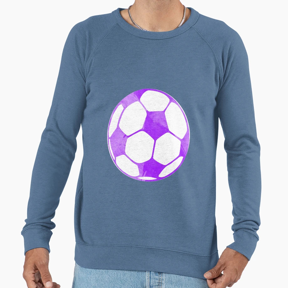 Purple Soccer Ball Sweatshirt - Streetwear Style Unisex - T-Shirt, Sweatshirt, Hoodie