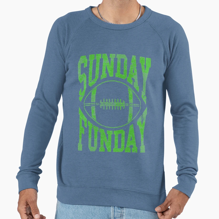 Sunday Funday Football Sweatshirt - Aesthetic Graphic Men Women - T-Shirt, Sweatshirt, Hoodie