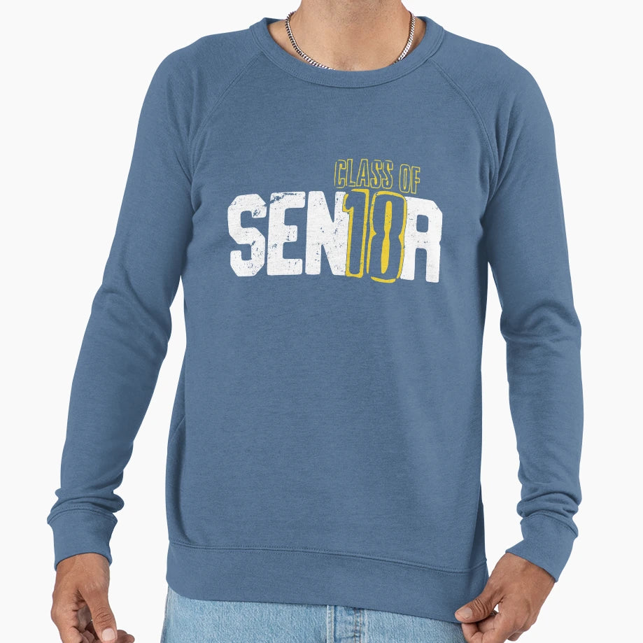 Class 2018 Sen18R Senior Graduation Sweatshirt - Custom Art Print Unisex - T-Shirt, Sweatshirt, Hoodie
