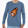 Realistic American Football Fire Sweatshirt - Custom Art Print Men Women - T-Shirt, Sweatshirt, Hoodie