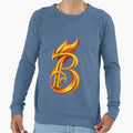 Golden Flame Letter B Luxury 3D Sweatshirt - Novelty Apparel Unisex - T-Shirt, Sweatshirt, Hoodie