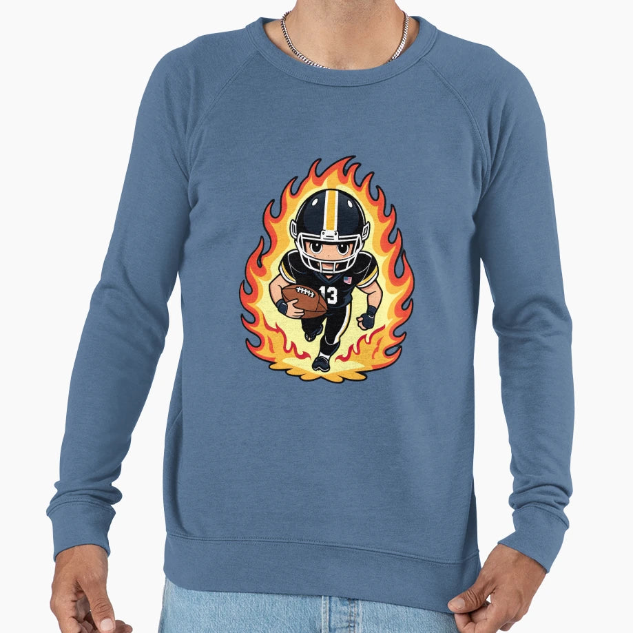American Football Player Sweatshirt - Casual Everyday Wear for Adults - T-Shirt, Sweatshirt, Hoodie