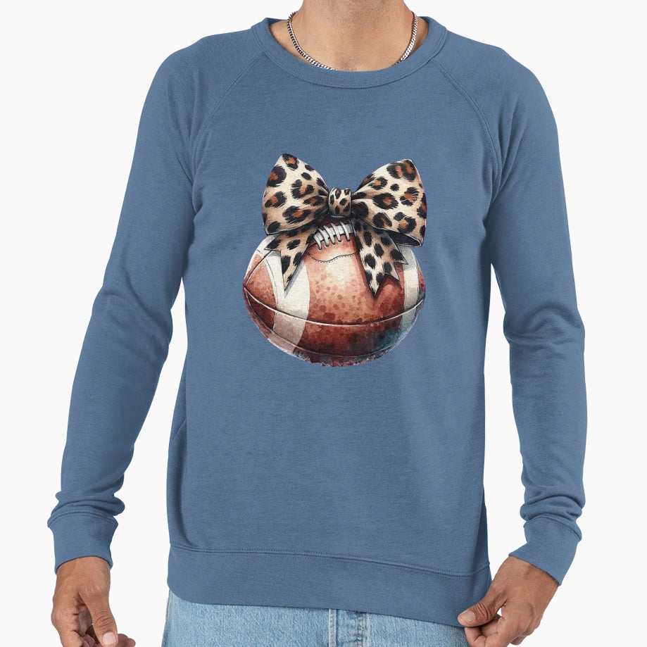 Football Bow Game Day Touchdown T-Shirt - Casual Everyday Wear Unisex - T-Shirt, Sweatshirt, Hoodie