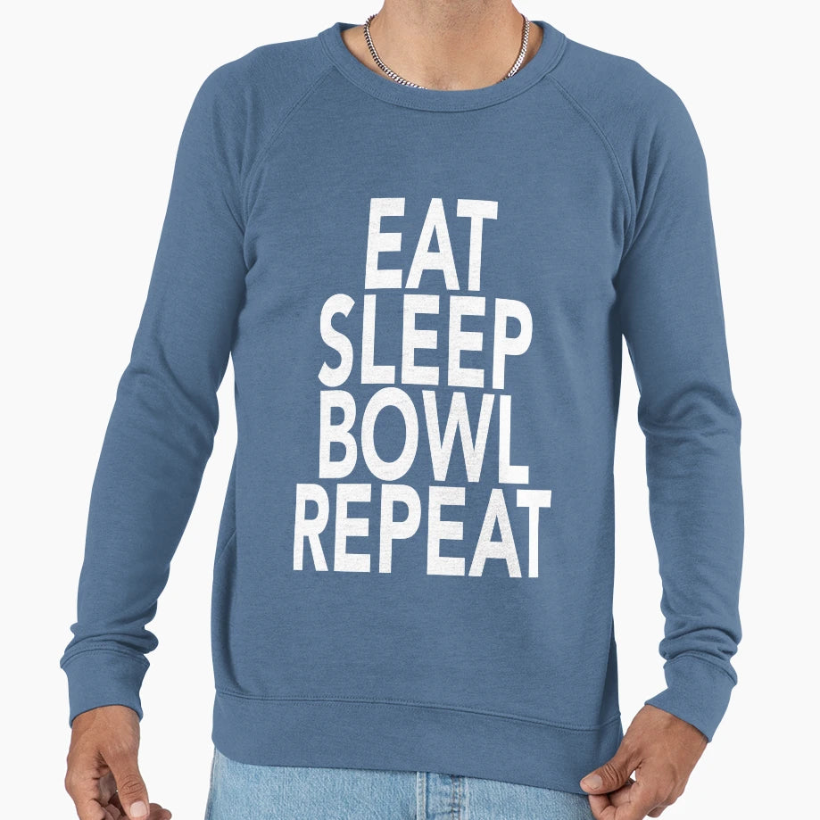 Eat Sleep Bowl Repeat Funny Gift T-Shirt - Minimalist Print Men Women - T-Shirt, Sweatshirt, Hoodie