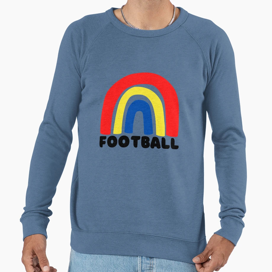 Football Rainbow Sweatshirt - Novelty Apparel Unisex - T-Shirt, Sweatshirt, Hoodie