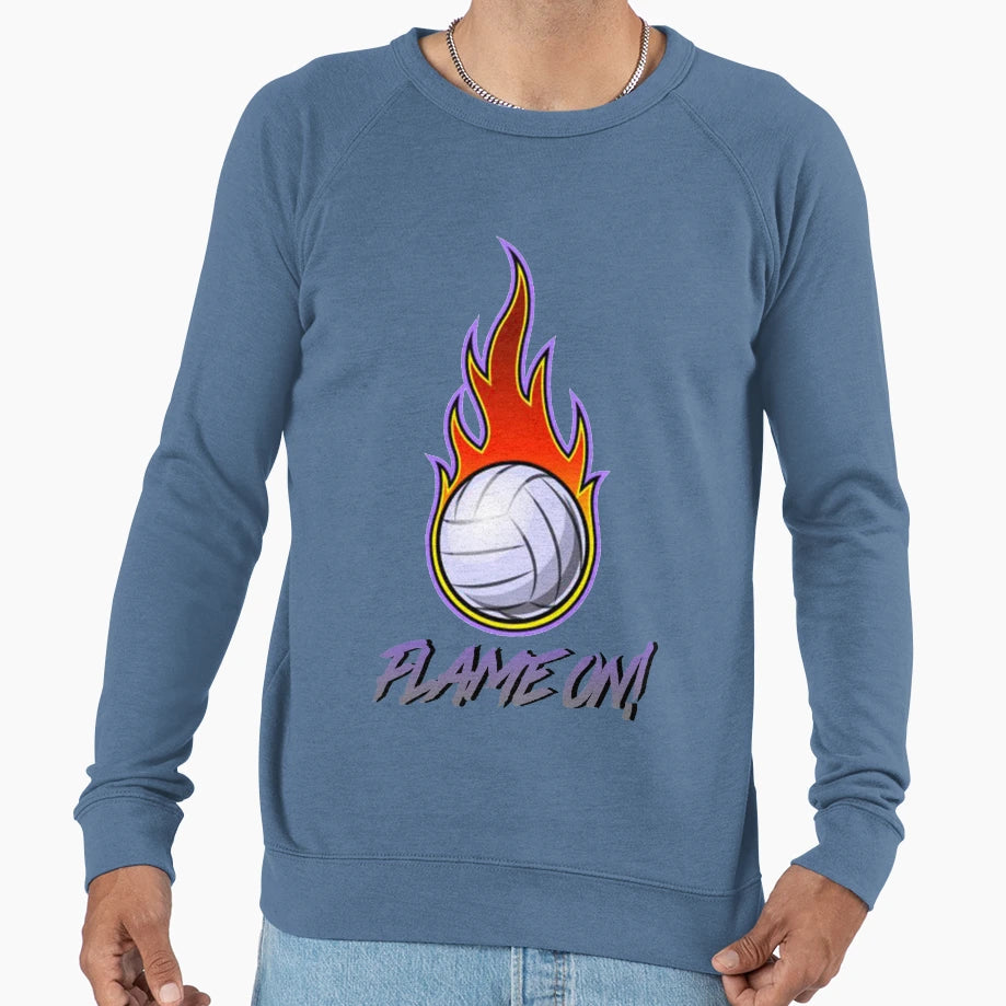 Flame Volley Ball Sweatshirt - Custom Art Print Unisex - T-Shirt, Sweatshirt, Hoodie