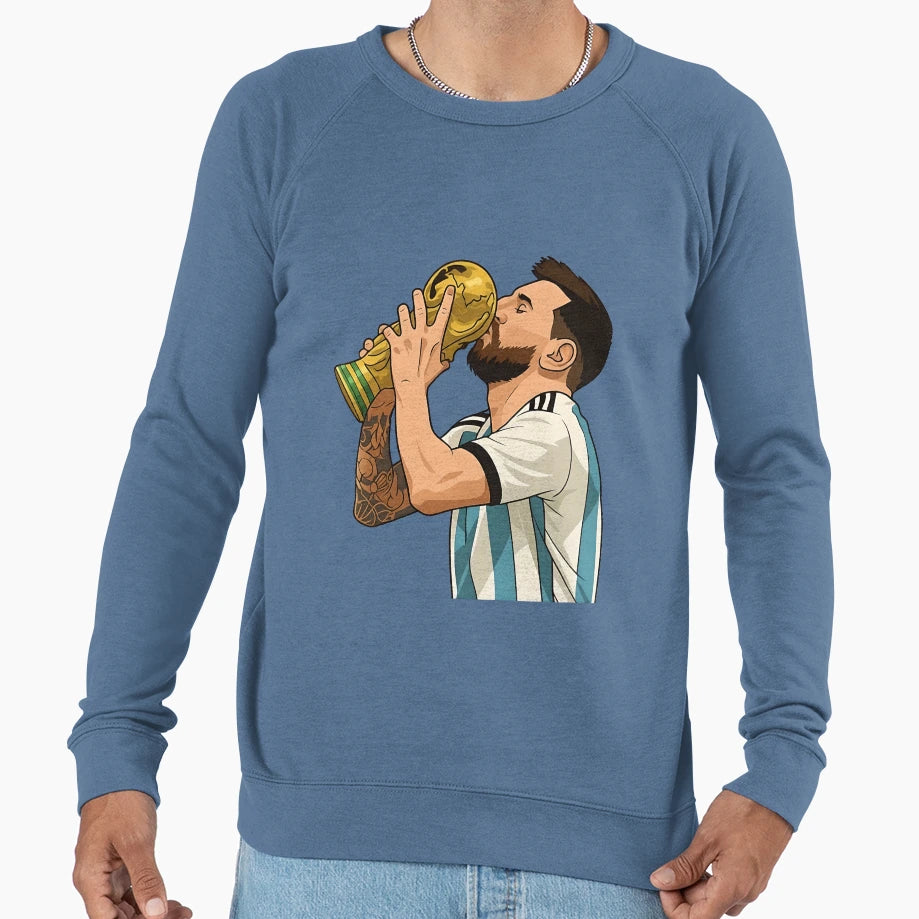 Messi Cup Sweatshirt - Aesthetic Graphic Unisex - T-Shirt, Sweatshirt, Hoodie