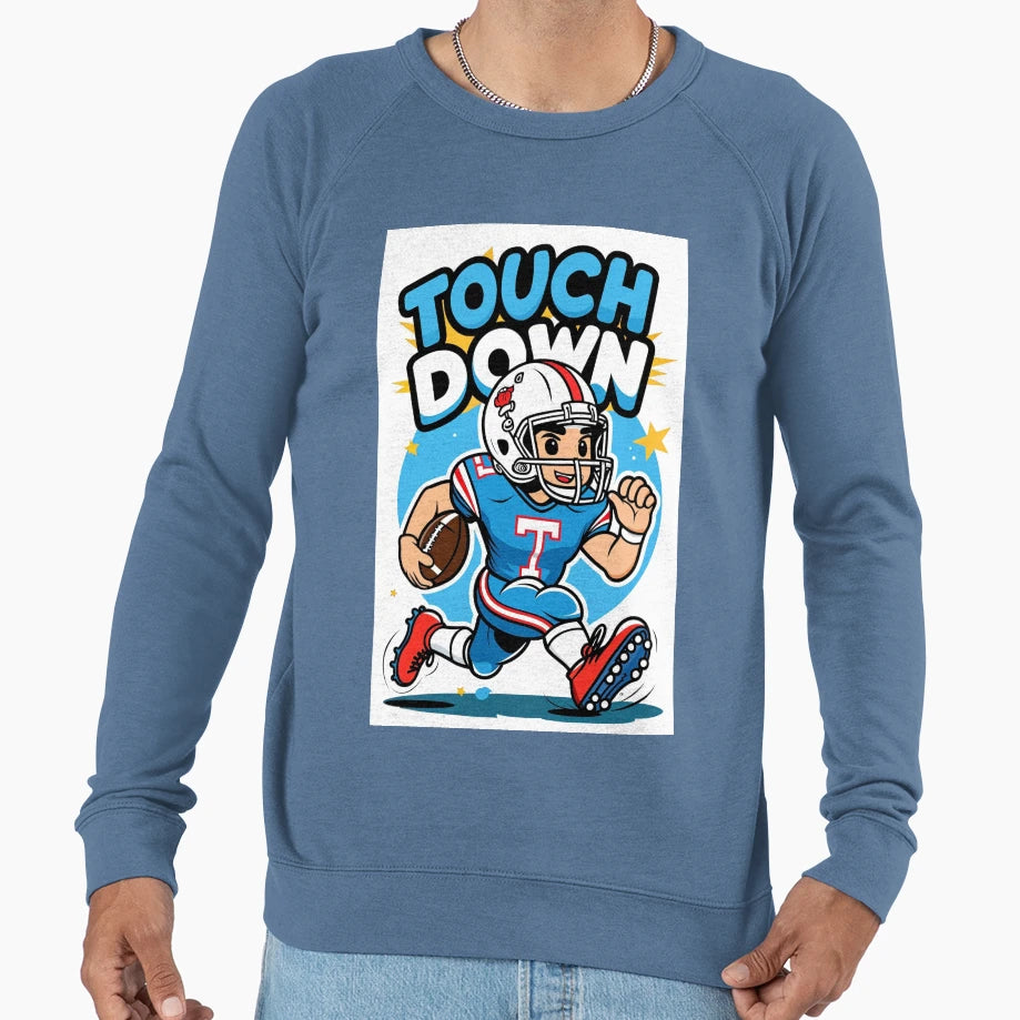 Cartoon American Football Player Sweatshirt - Novelty Apparel Unisex - T-Shirt, Sweatshirt, Hoodie