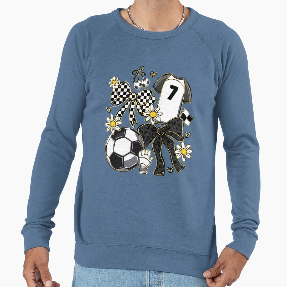 Soccer Coquette Sweatshirt - Casual Everyday Wear Unisex - T-Shirt, Sweatshirt, Hoodie