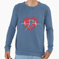 American Football Player Heart And Sweatshirt - Minimalist Print Unisex - T-Shirt, Sweatshirt, Hoodie