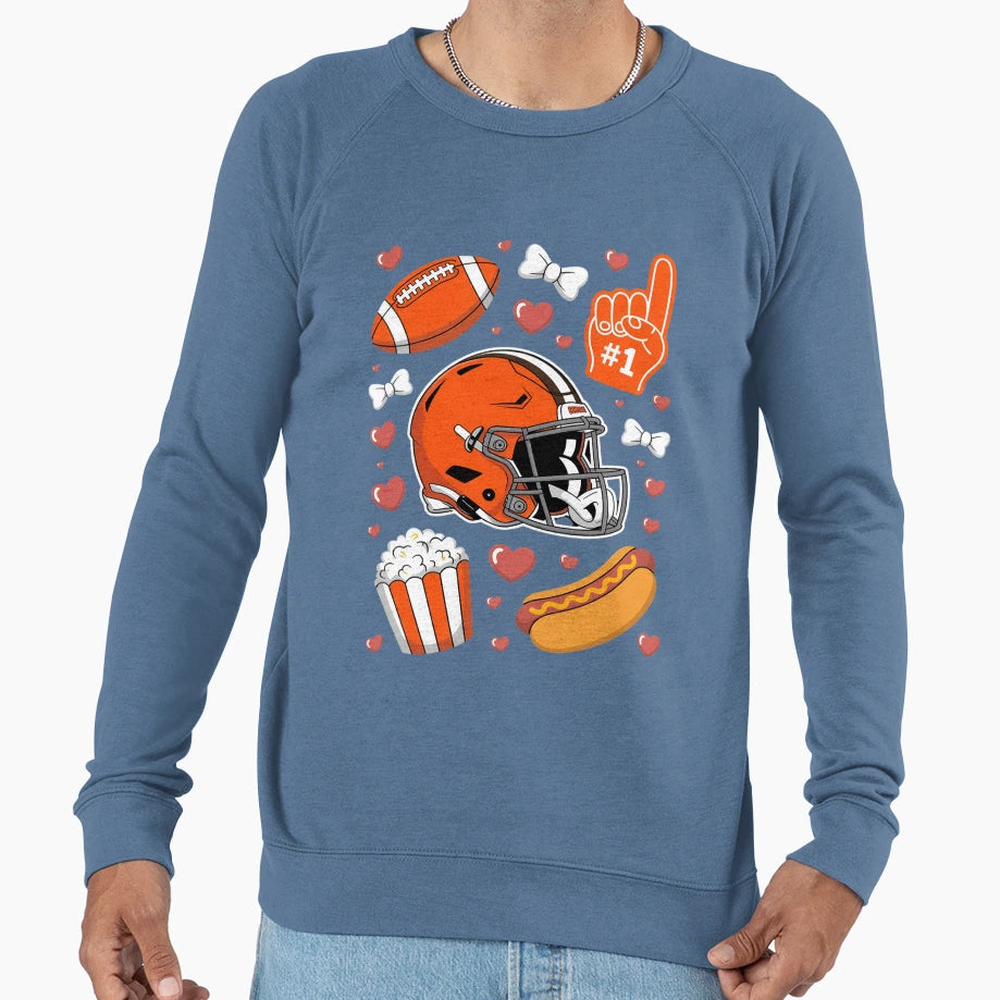 Football Game Day Icons Sweatshirt - Novelty Apparel Men Women - T-Shirt, Sweatshirt, Hoodie