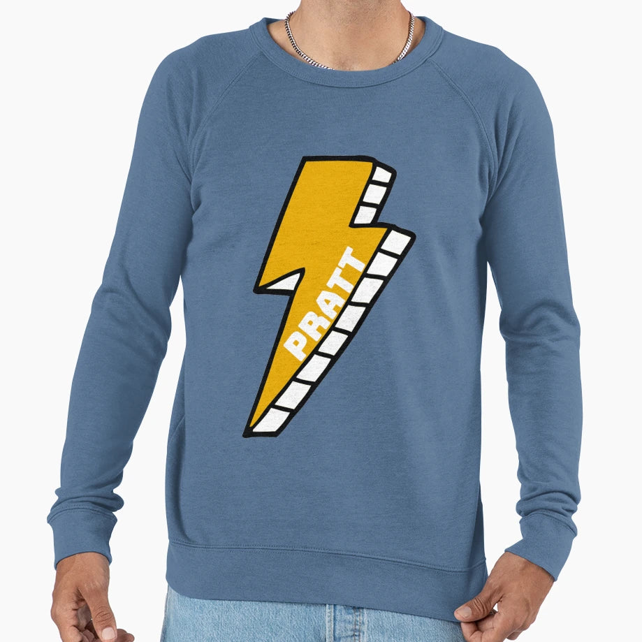 Pratt Institute Lightning Bolt Sweatshirt - Aesthetic Graphic Unisex - T-Shirt, Sweatshirt, Hoodie