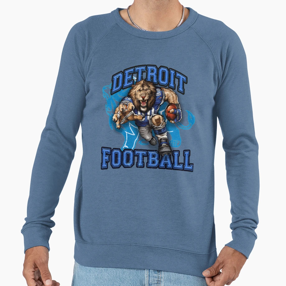 Detroit Football Sweatshirt - Aesthetic Graphic Men Women - T-Shirt, Sweatshirt, Hoodie