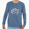 Funny Skeleton Playing Football Sweatshirt - Minimalist Print Men Women - T-Shirt, Sweatshirt, Hoodie