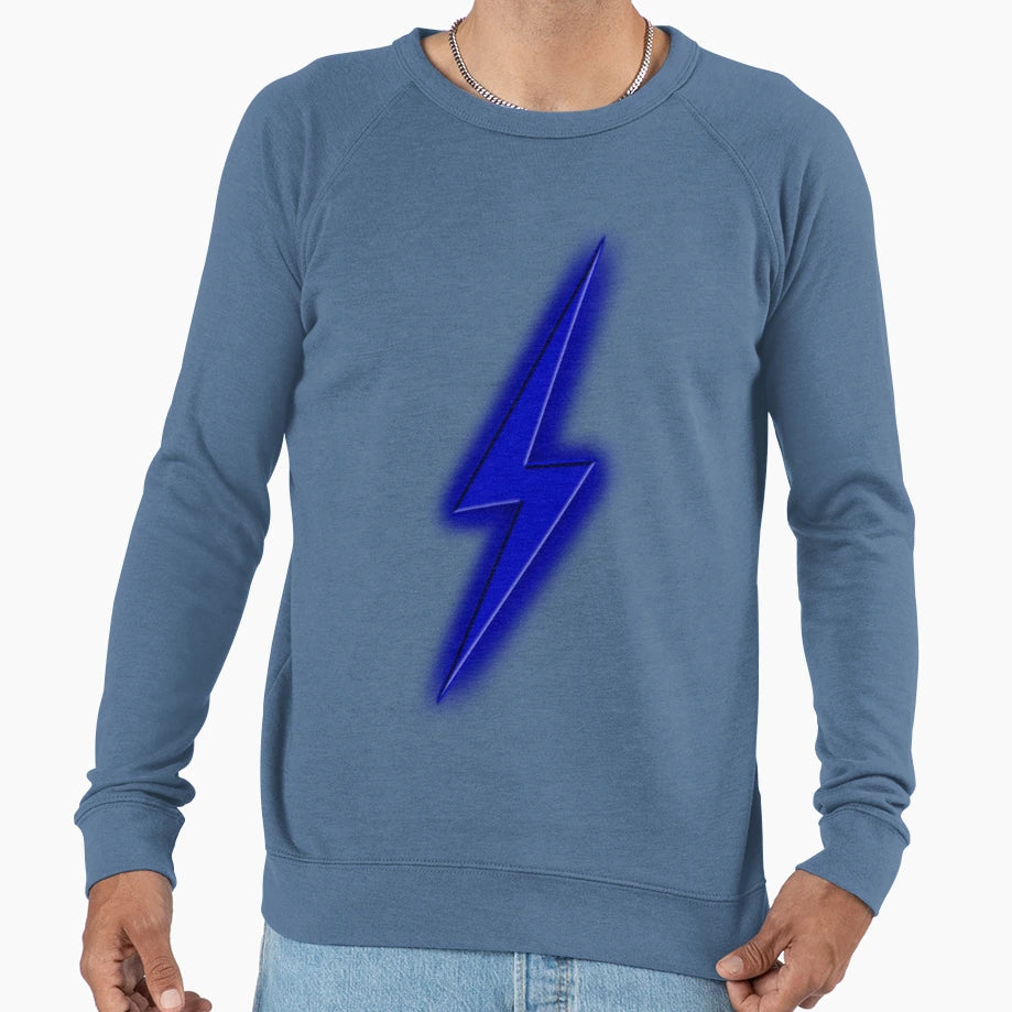 Lightning Bolt Blue Sweatshirt - Aesthetic Graphic Unisex - T-Shirt, Sweatshirt, Hoodie