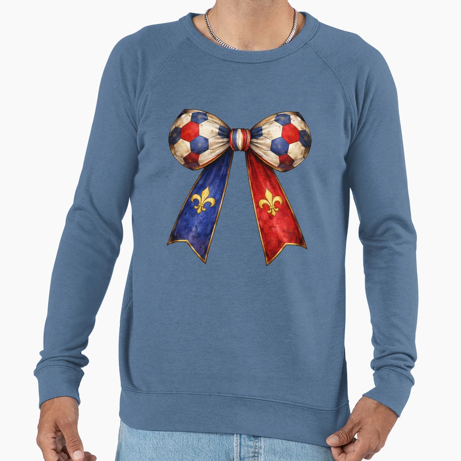 France Flag Patterned Patriotic Sweatshirt - Aesthetic Graphic Men Women - T-Shirt, Sweatshirt, Hoodie