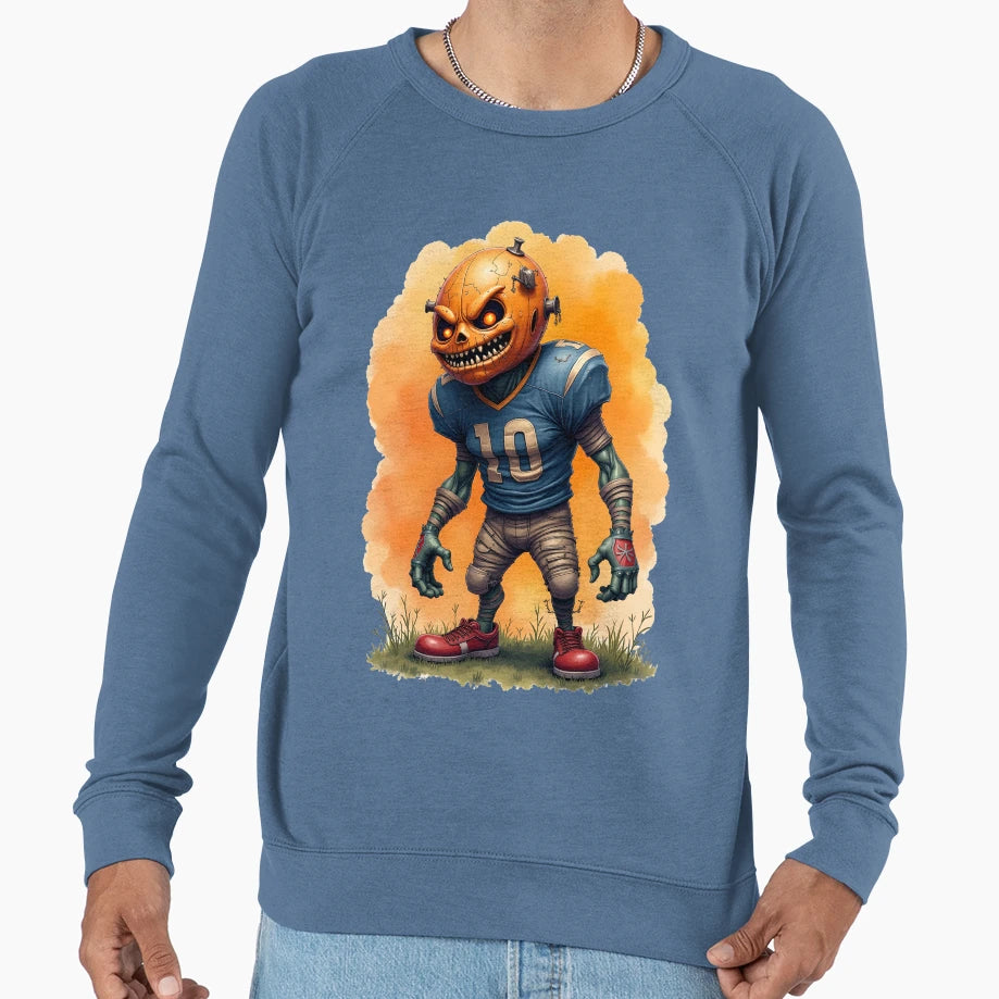 Halloweens Football Player Monster Sweatshirt - Custom Art Print Men Women - T-Shirt, Sweatshirt, Hoodie