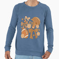 Football Floral Helmet Bow Fans Sweatshirt - Unique Graphic Unisex - T-Shirt, Sweatshirt, Hoodie