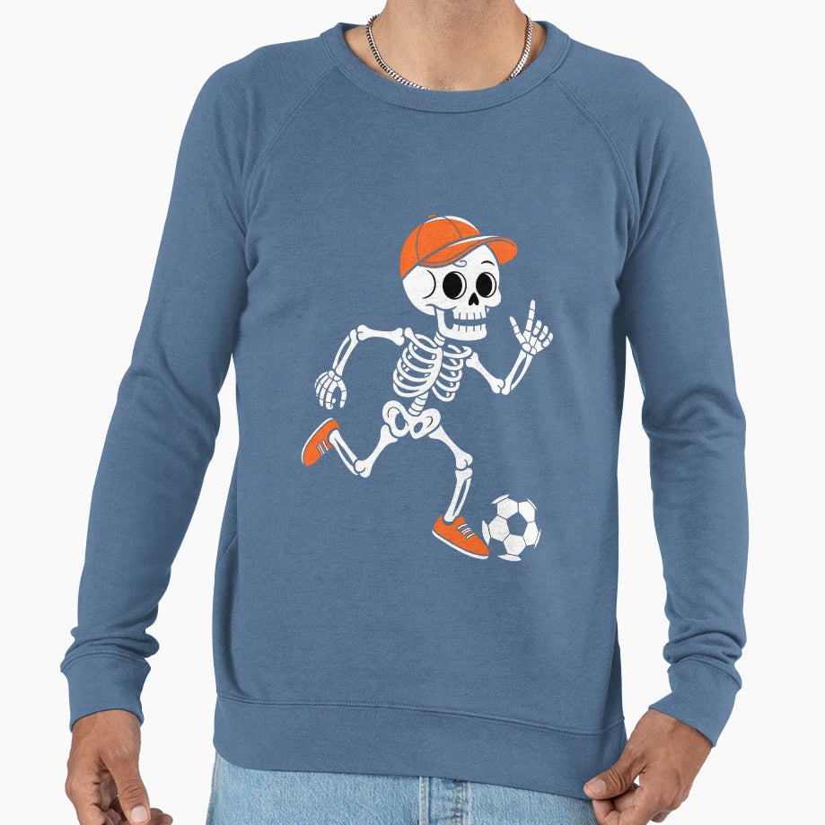 Skeleton Soccer Funny Sweatshirt - Casual Everyday Wear Unisex - T-Shirt, Sweatshirt, Hoodie