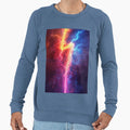 Neon Lightning Bolt Illustration Sweatshirt - Trendy Graphic Unisex - T-Shirt, Sweatshirt, Hoodie