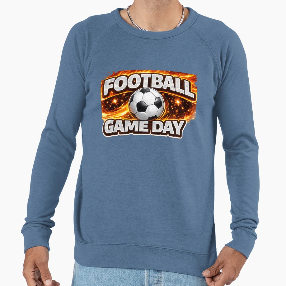 Football Game Day Fiery Flame Sweatshirt - Aesthetic Graphic Men Women - T-Shirt, Sweatshirt, Hoodie