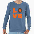 Love Football Bold Typography Sweatshirt - Fun Novelty Design Men Women - T-Shirt, Sweatshirt, Hoodie