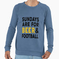 Sundays Are Beer And Football Sweatshirt - Minimalist Print Unisex - T-Shirt, Sweatshirt, Hoodie