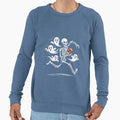 Skeleton Playing Football Lovers Sweatshirt - Aesthetic Graphic Men Women - T-Shirt, Sweatshirt, Hoodie