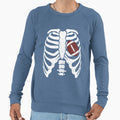 Skeleton Rib Cage American Football X Sweatshirt - Graphic Print Unisex - T-Shirt, Sweatshirt, Hoodie