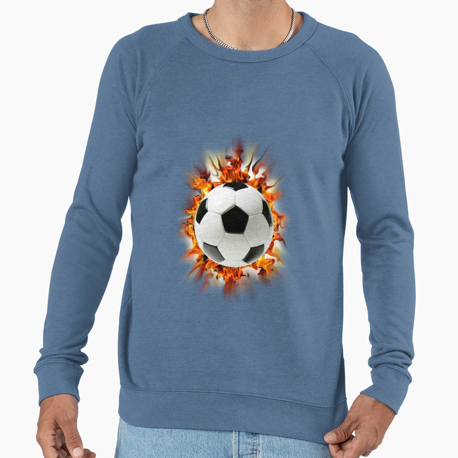 Flaming Soccer Ball T-Shirt - Streetwear Style Unisex - T-Shirt, Sweatshirt, Hoodie