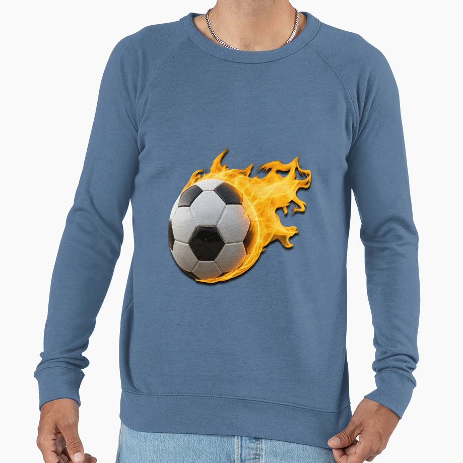 Fire Football Ff0000 Sweatshirt - Unique Graphic Unisex - T-Shirt, Sweatshirt, Hoodie