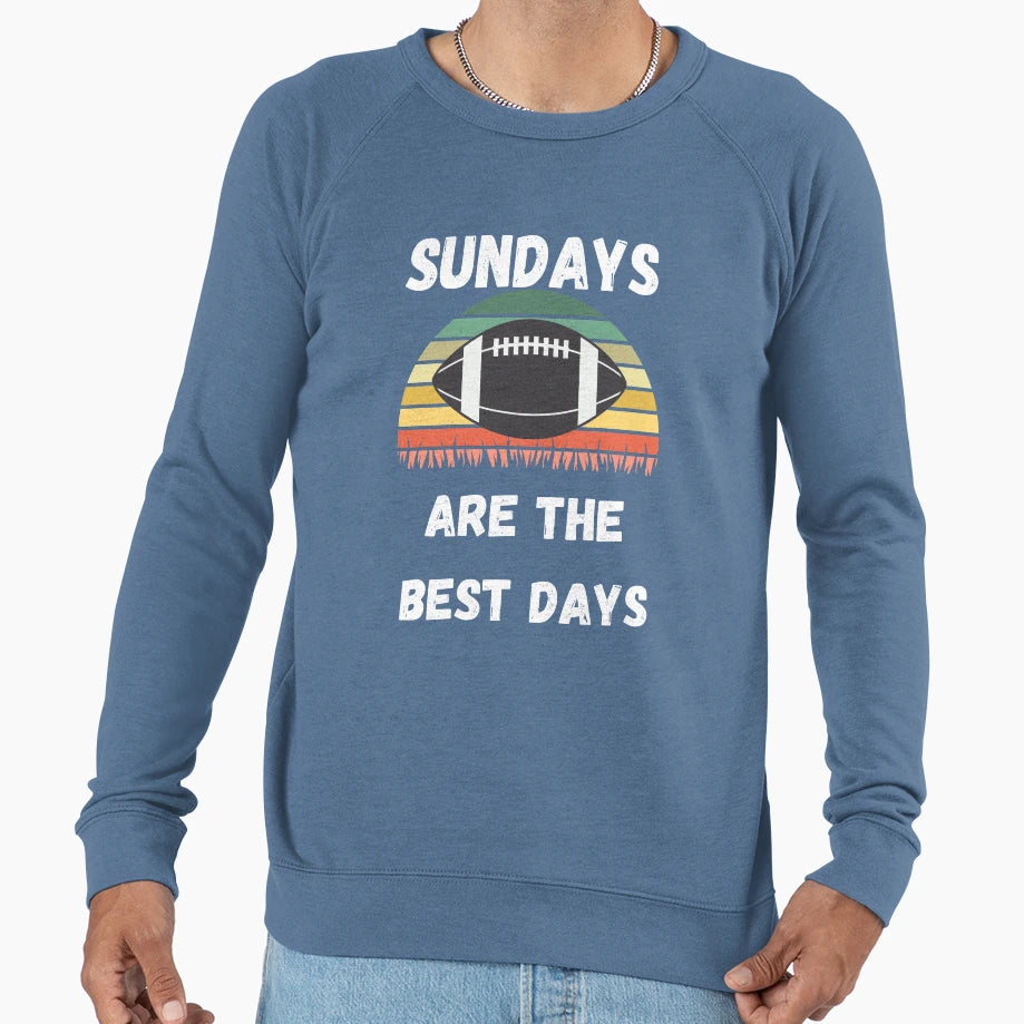 Sundays Are Best Days Football Sweatshirt - Aesthetic Graphic for Adults - T-Shirt, Sweatshirt, Hoodie