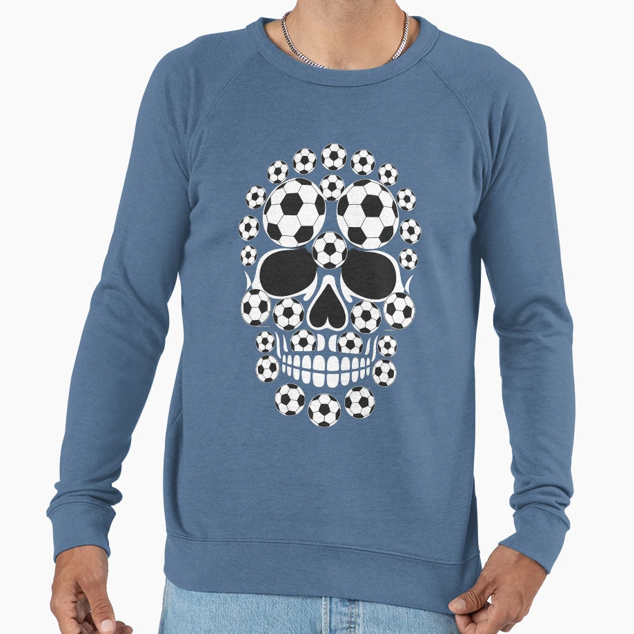 Soccer Ball Skull Skeleton Costume Sweatshirt - Novelty Apparel for Adults - T-Shirt, Sweatshirt, Hoodie